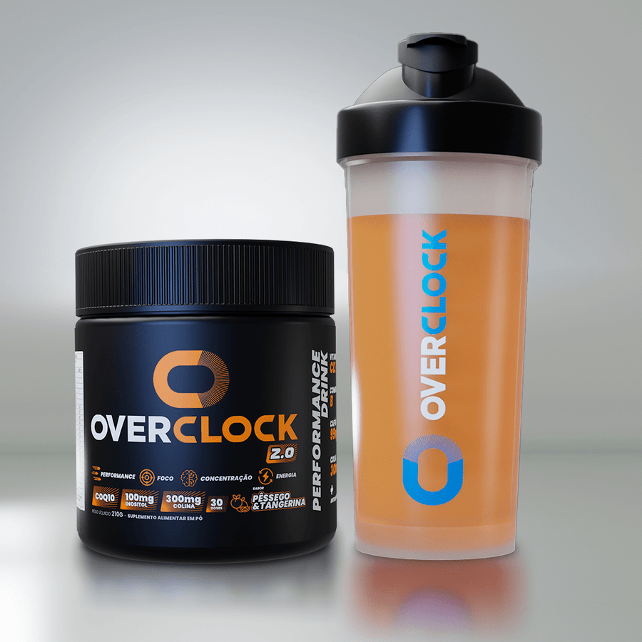 Kit pote + shaker — Overclock performance drink