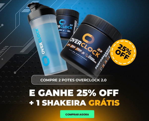 COMBO OVERCLOCK GG 2.0 - 2x POTES (60 doses) + COQUETELEIRA CLÁSSICA (DESCONTO APLICADO AUTOMATICAMENTE NO CHECKOUT)