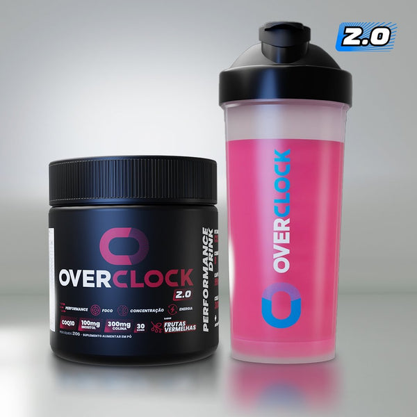 COMBO OVERCLOCK  2.0 - POTE (30 DOSES) + COQUETELEIRA CLASSICA - Overclock