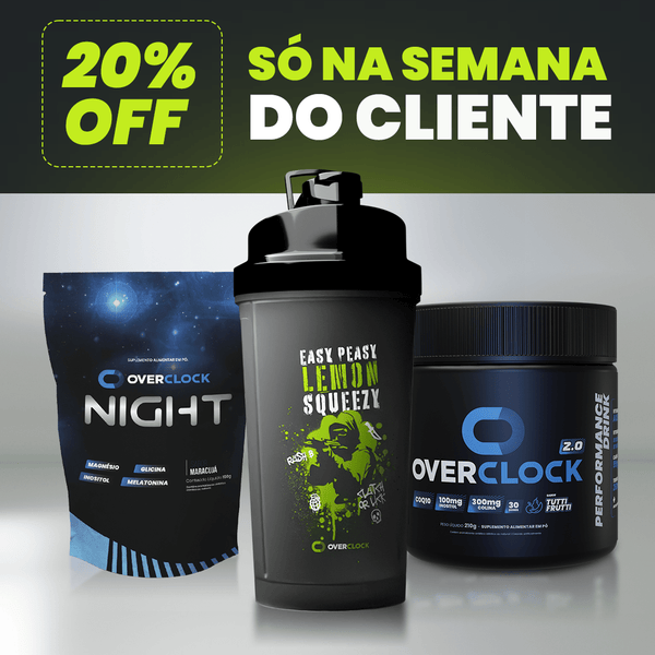 Kit Overclock 2.0 Foco para o Dia e Overclock Night Bem-Estar Noturno com Shaker Cs