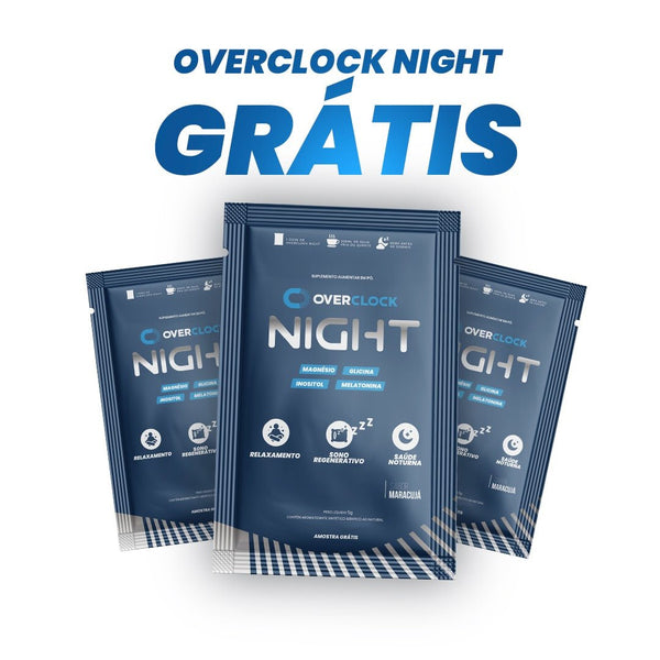 Kit 3 Sachês Overclock Night Bebida para Rituais Noturnos e Bem-Estar 21g